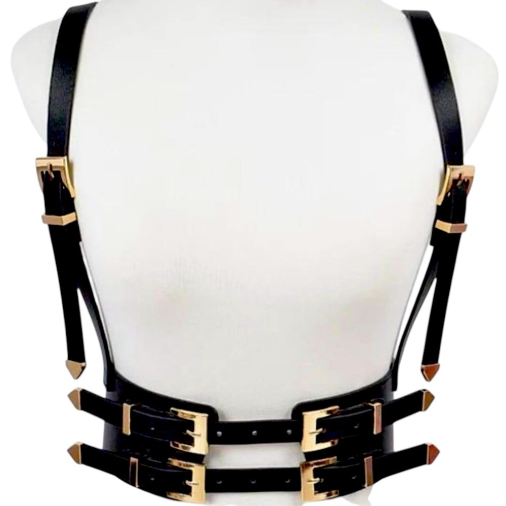Vegan Patent Leather Iconic Harness Belt